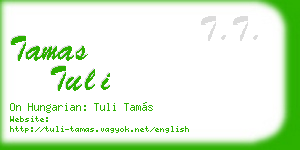 tamas tuli business card