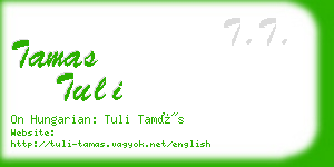 tamas tuli business card